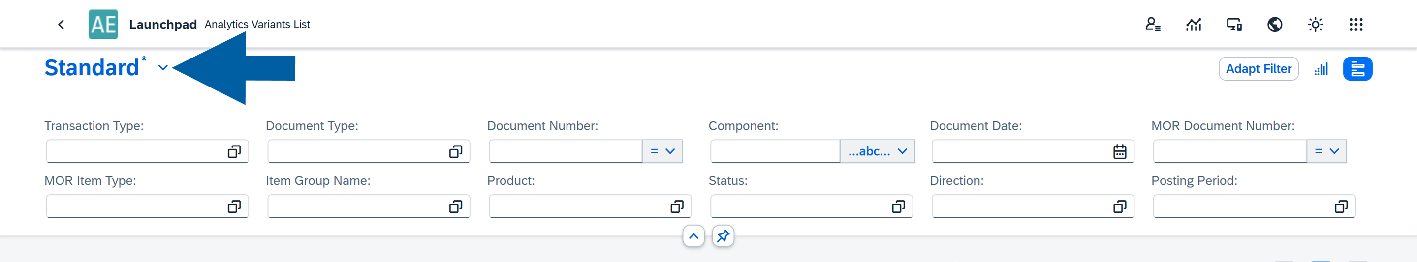 screen showing how to save a variant