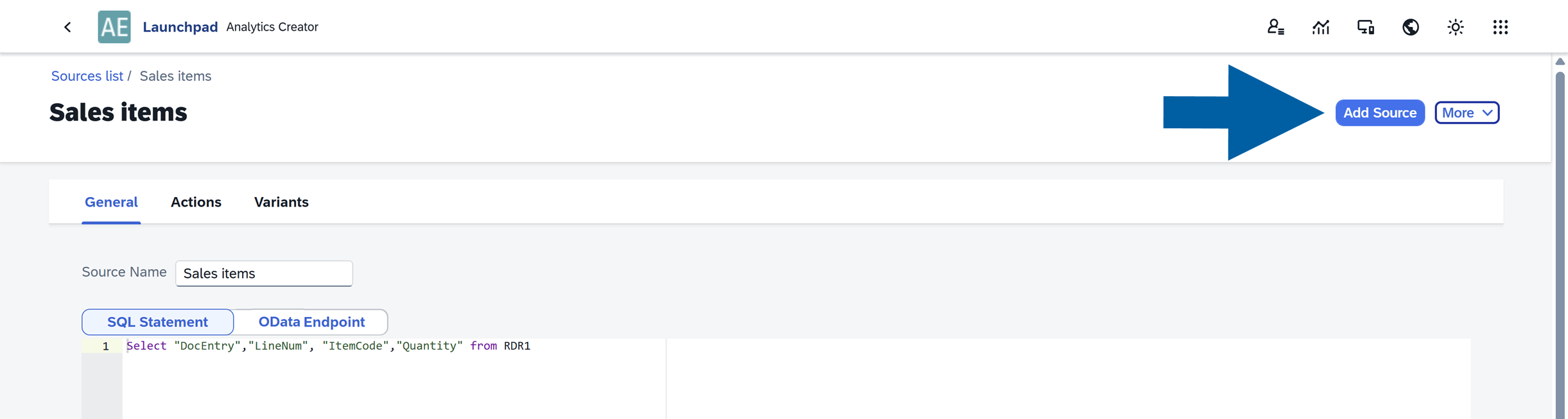 screen showing how to confirm adding a new data source