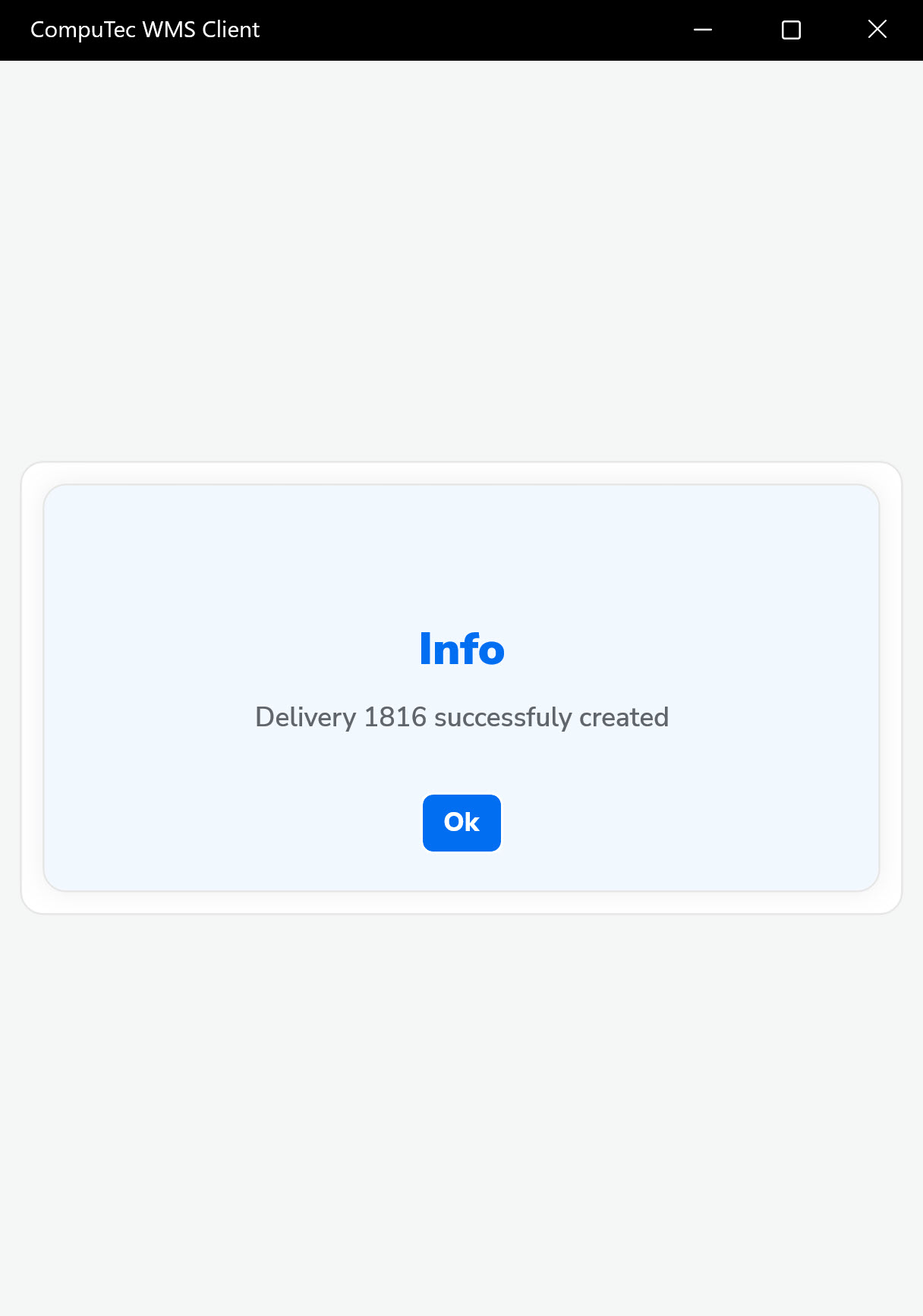 Created Delivery