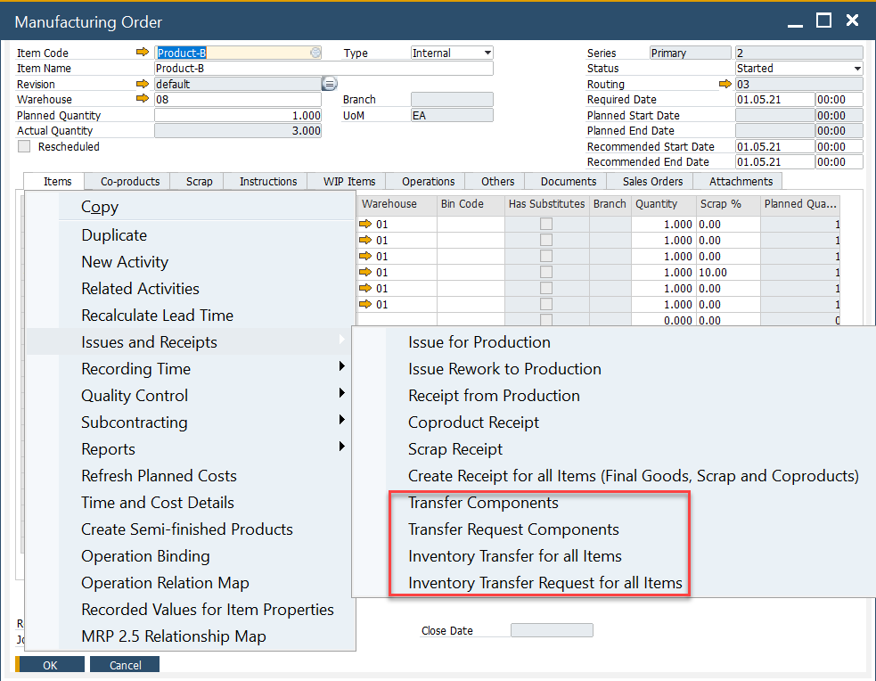 Context Menu